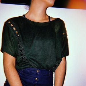 Olive Green short sleeve top